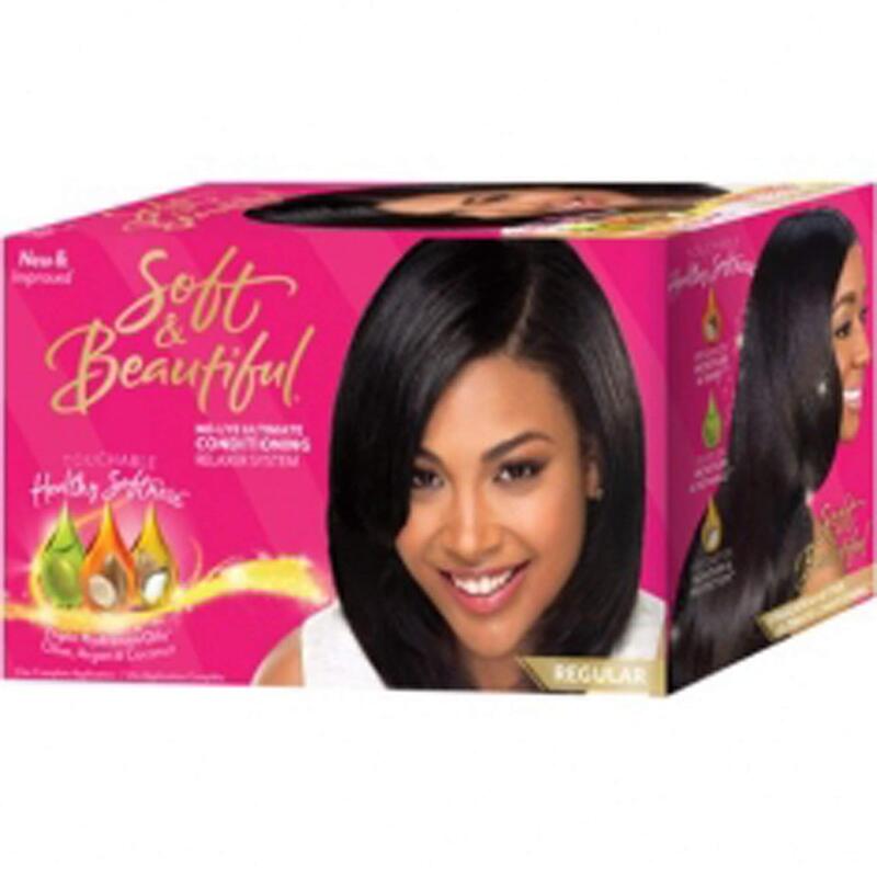 Soft & Beautiful Regular No-Lye Ultimate Conditioning Relaxer System Kit, Set