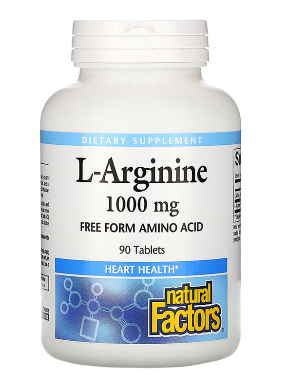 

Natural Factors L-Arginine, 1000mg, 90 Tablets