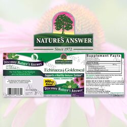 Nature's Answer Echinacea & Goldenseal Herbal Supplement, 90 Vegan Capsules