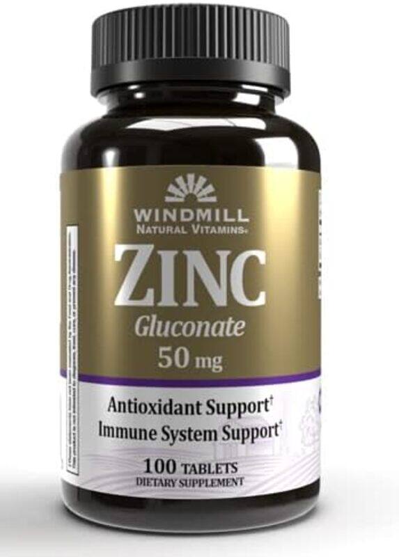 

Windmill Zinc Gluconate Dietary Supplement, 5mg, 100 Tablets