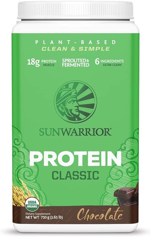 Sun warrior Classic Clean & Simple Organic Protein Powder, 750gm, Chocolate