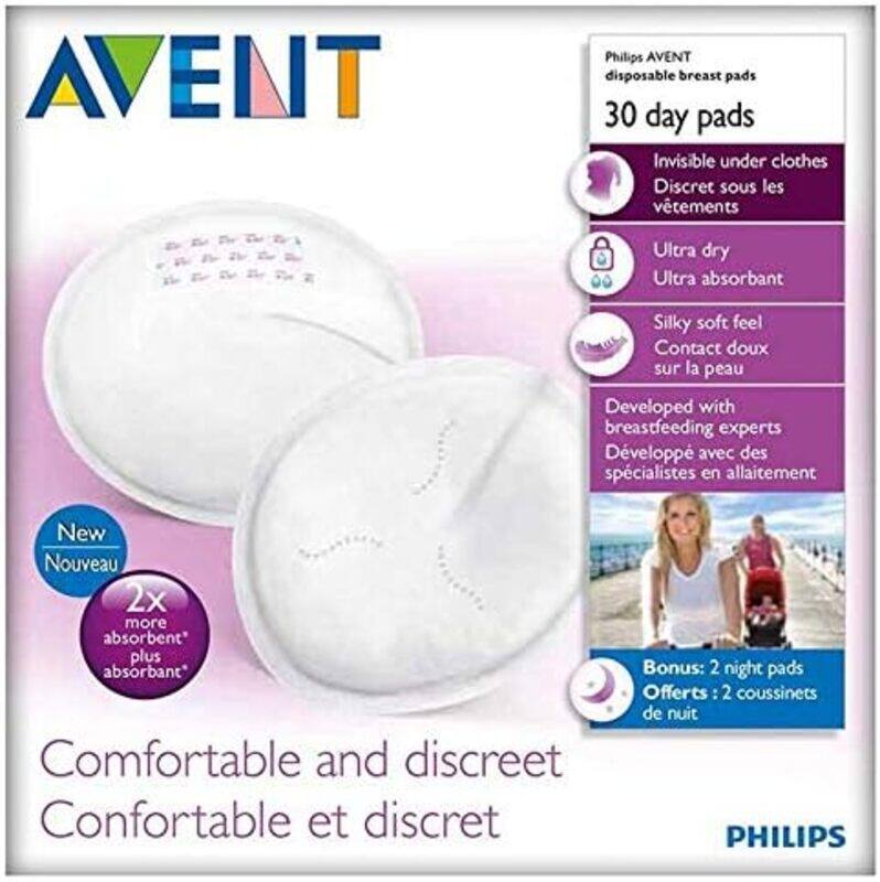 

Philips Avent Disposable Breast Pads, 30 Pads, White