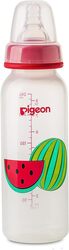 Pigeon Slim Neck Fruit Decorated Bottle, 240ml, Green/White