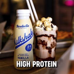 Barebells Protein Milkshake 8 x 330ml Bottle High Protein Shake, 24g, Vanilla