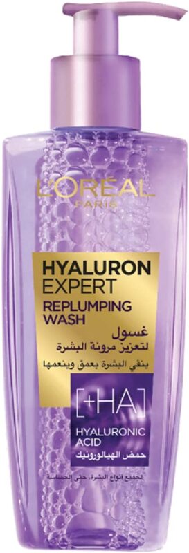 L'Oreal Paris Hyaluron Expert Replumping Face Wash With Hyaluronic Acid, 200ml