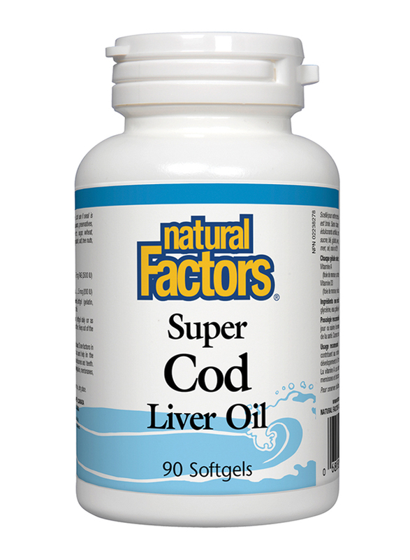 Natural Factors Super Cod Liver Oil, 90 Capsules