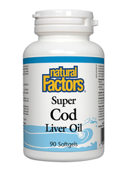 Natural Factors Super Cod Liver Oil, 90 Capsules