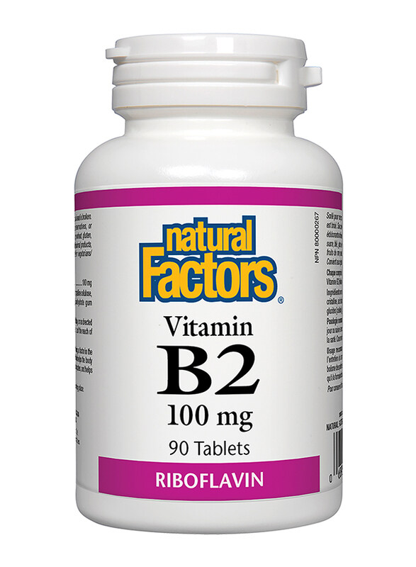 

Natural Factors Vitamin B2, 100mg, 90 Capsules