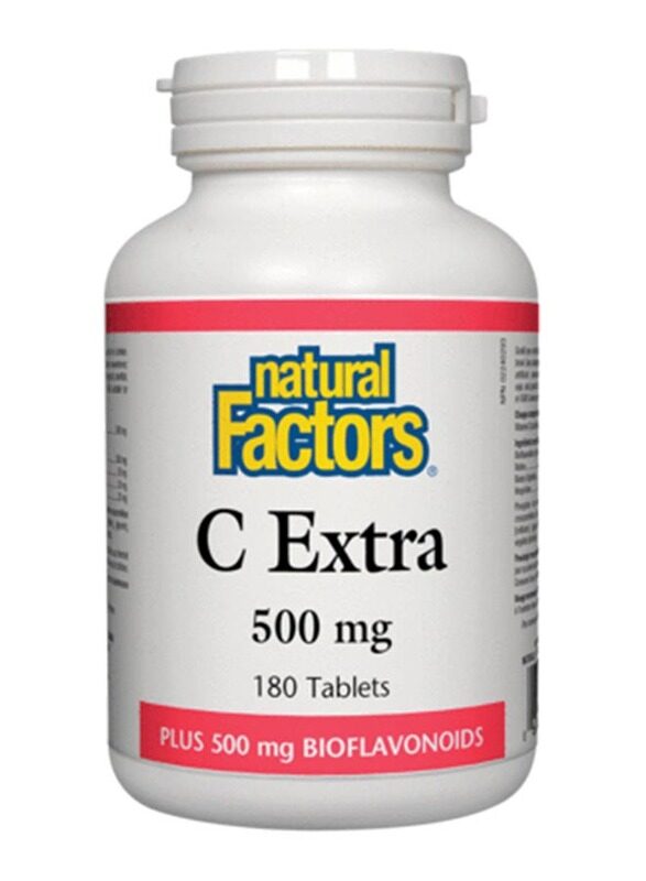 

Natural Factors C Extra Plus Bioflavonoids, 500mg, 180 Tablets