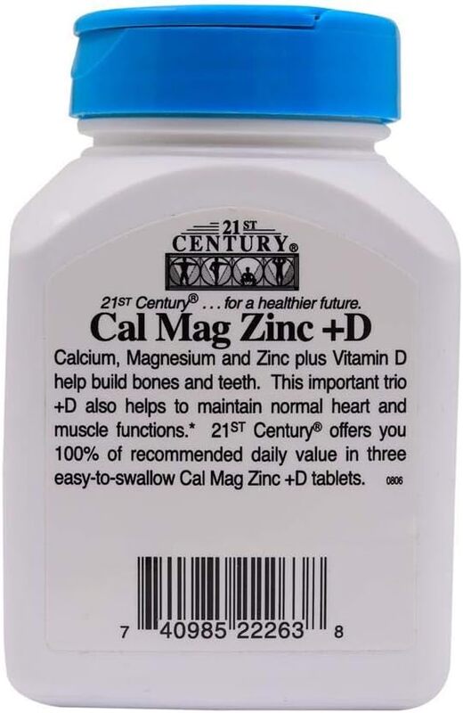 21St Century Cal Mag Zinc+D Dietary Supplement, 90 Tablets