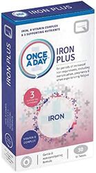 Quest Once-A-Day Iron Plus- Helps To Reduce Tiredness & Fatigue Boost Energy Levels Vitamin C, Vitamins B2, Niacin, B6, B12, 30 Tablets