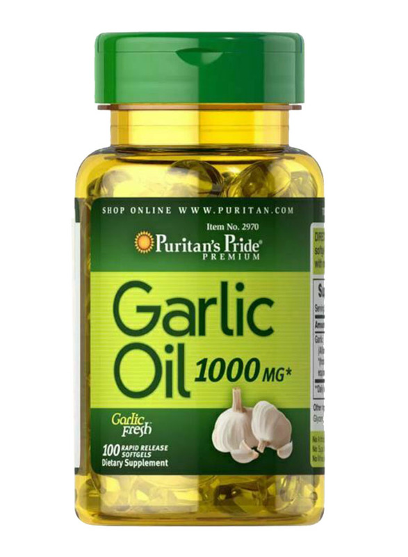 

Puritan's Pride Garlic Oil Herbal Supplement, 1000mg, 100 Softgels