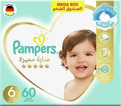 Pampers Premium Care The Softest And The Best Skin Protection Diapers, Size 6, 13+ kg, 60 Count