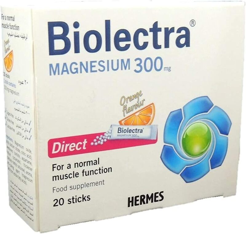 TML Hermes Biolectra Magnesium Direct Food Supplement, 300mg, 20 Sticks