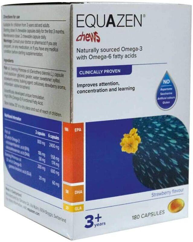 

Equazen 6 Fatty Acids Omega 3, 180 Softgels