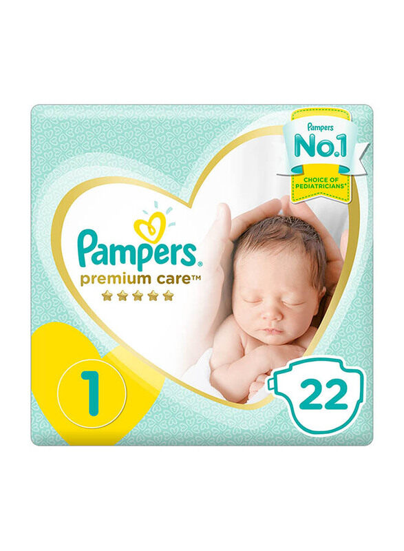 

Pampers Premium Care Diapers, Size 1, 2-5 kg, Packs of 8, 176 Count