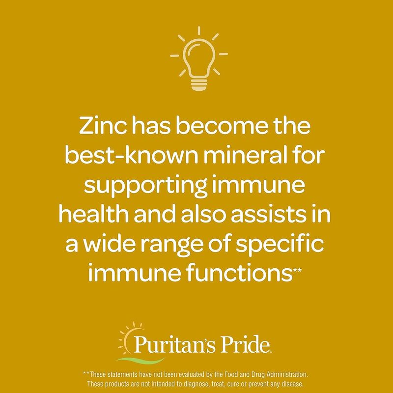 Puritan's Pride Zinc for Acne Skin Formula Dietary Supplement, 100 Tablets