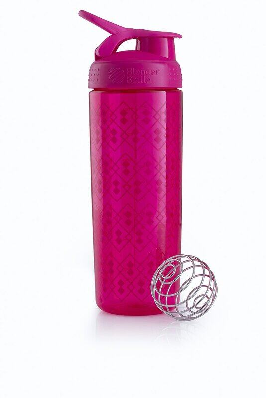 

Blender Bottle 28oz SportMixer Signature Sleek Shaker Bottle, Pink