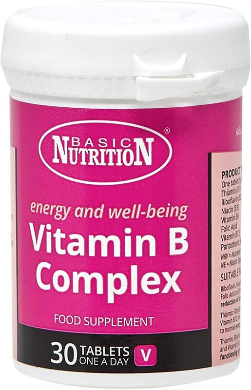 Basic Nutrition Vitamin B Complex Food Supplement, 30 Tablets