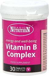 Basic Nutrition Vitamin B Complex Food Supplement, 30 Tablets