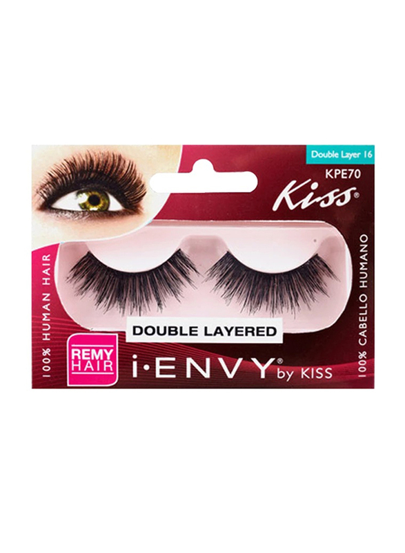 KISS I-Envy KPE70 Double Layer Eye Lashes, Black