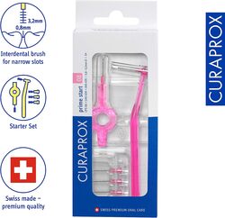 Curaprox CPS 08 Prime Start Interdental Brush Kit, Pink