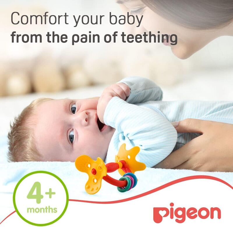 Pigeon BPA-Free Training Teether Step 1, 4+ Months, Multicolour