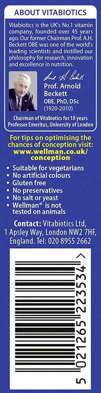 Vitabiotics Wellman Conception Tablets, 30 Tablets