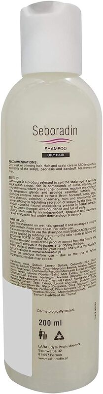 Seboradin Oily Hair Shampoo, 200ml