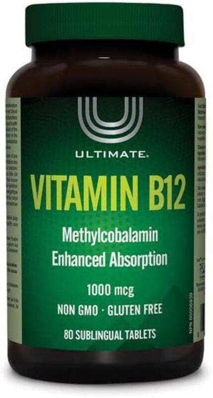 

Ultimate Vitamin B12, 80 Tablets