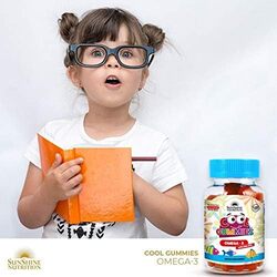 Sunshine Nutrition Cool Gummies Kids Omega3 With Dha & Epa, 120 Softgels