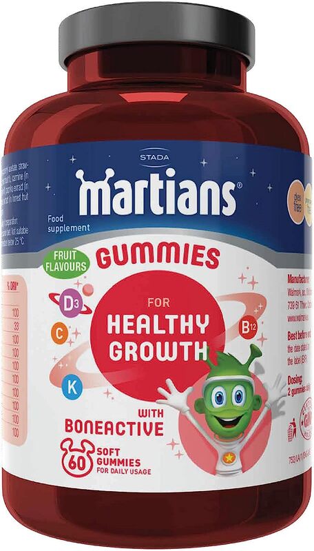 Martians Gummies for Healthy Growth With Boneactive, 60 Gummies