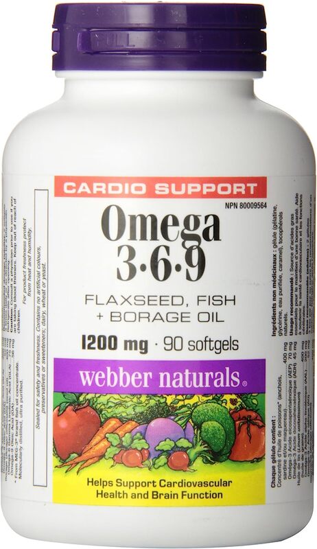 Webber Naturals Omega 3-6-9, 1200mg, 90 Softgels