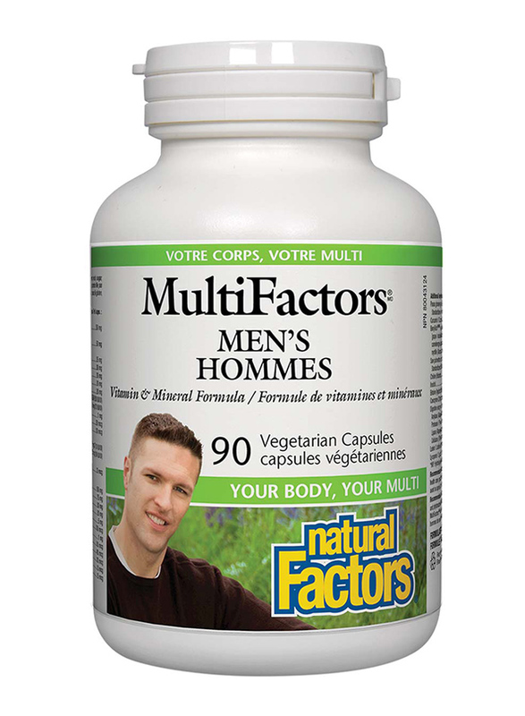 Natural Factors Multifactors Men's Hommes Vitamin & Mineral Formula, 90 Capsules