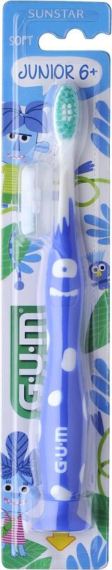 Gum Sunstar Junior Soft Bristle Toothbrush, Assorted Colours, 1 Piece