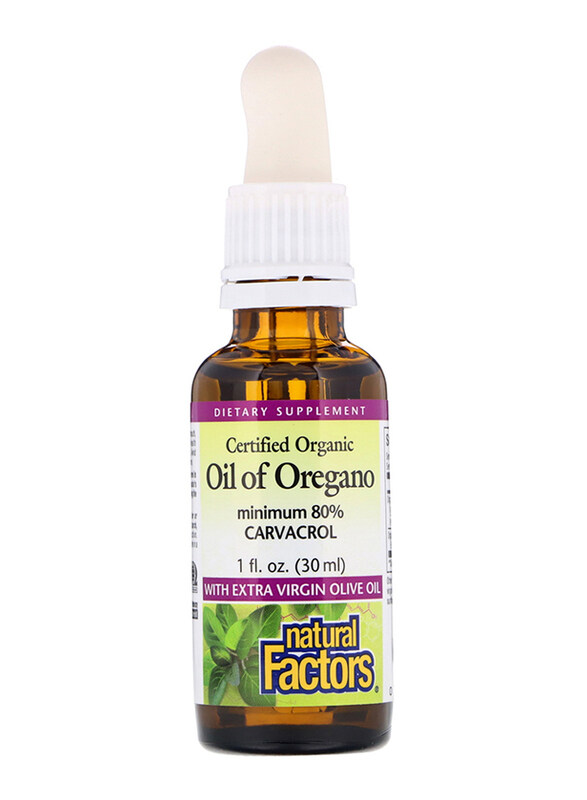 

Natural Factors Certified Organic Oil of Oregano Dietary Supplement, 30ml