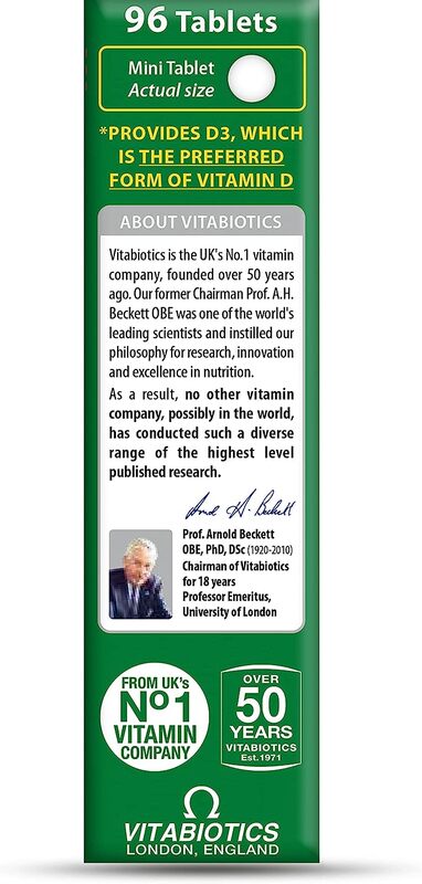 Vitabiotics Vitamin D Supplement, 2000Iu, 96 Tablets