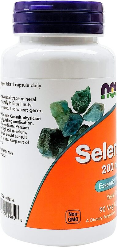 Now Foods Selenium Supplements, 200Mcg, 90 Capsules