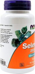 Now Foods Selenium Supplements, 200Mcg, 90 Capsules