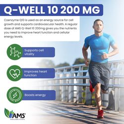 Ams Q-Well Coq10 Supplement, 200mg, 60 Softgels