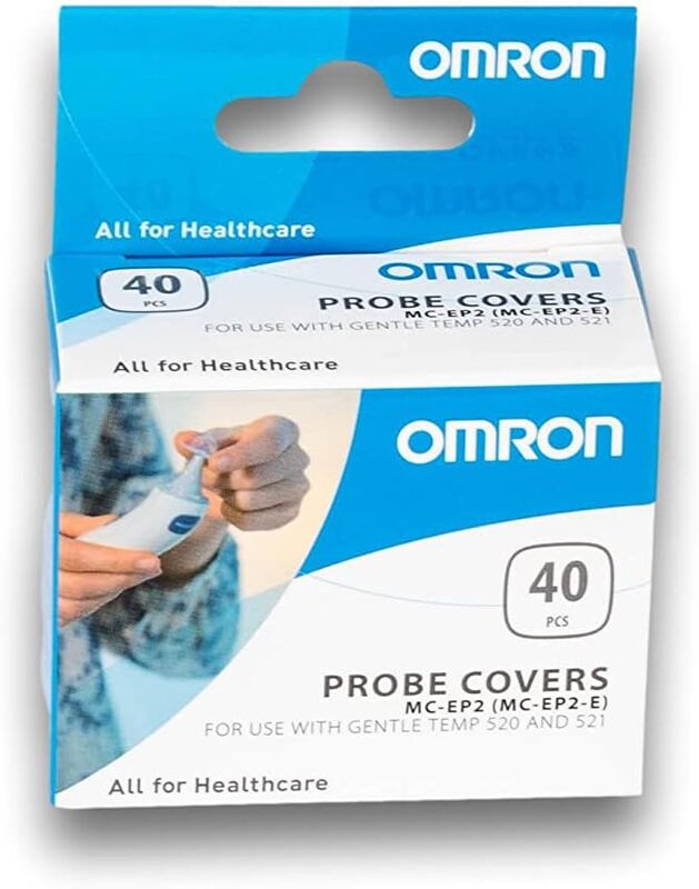 Omron Gentle Temp Probe Covers, MC-EP2-E, 40 Piece, Grey