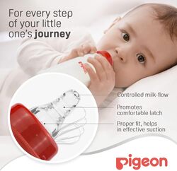 Pigeon Slim Neck Bottle With Cap, 240ml, Multicolour