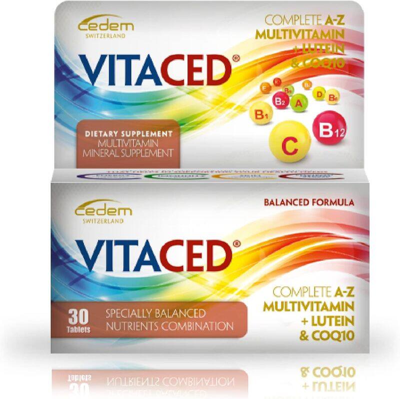 

VitaCed Multivitamin A - Z Lutein & Q10, 30 Tablets