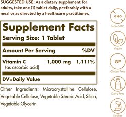 Solgar Vitamin C Dietary Supplement, 1000mg, 90 Tablets