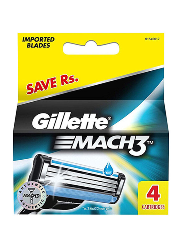

Gillette Mach 3 Turbo Razor Blades, 4 Pieces