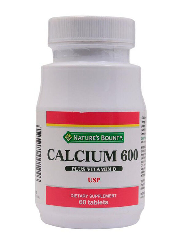 

Nature's Bounty Calcium 600 Plus Vitamin D Tablets, 60 Tablets