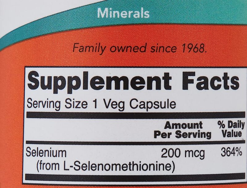 Now Foods Selenium Supplements, 200Mcg, 90 Capsules