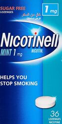 Nicotinell Lozenge Fresh Mint Flavour Sugar Free Stop Smoking Aids, 1mg, 36 Pieces