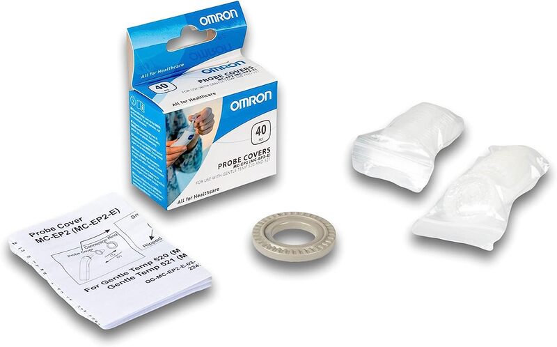 Omron Gentle Temp Probe Covers, MC-EP2-E, 40 Piece, Grey