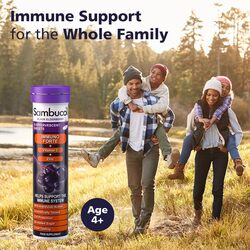 Sambucol Natural Black Elderberry Immuno Forte Herbal Supplement, 15 Effervescent Tablets